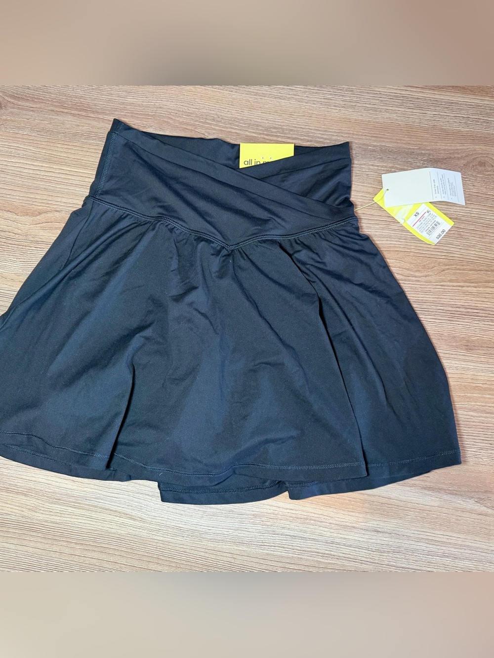 all in motion Black Women's Athletic Skort with Crossover Waist